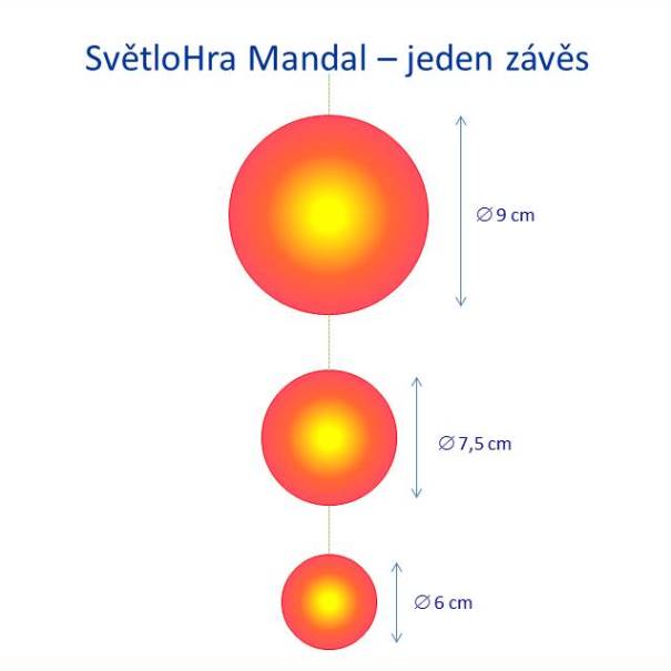 SvětloHra Mandal 8 (malba na skle - 9 cm)