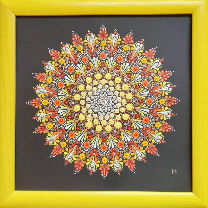 "Soliweldie"- tečkovaná mandala Radosti, optimismu, spontaneity
