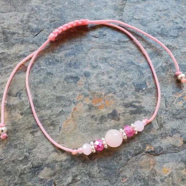 Shamballa náramek s Růženínem pro Štěstí, Lásku a Harmonii
