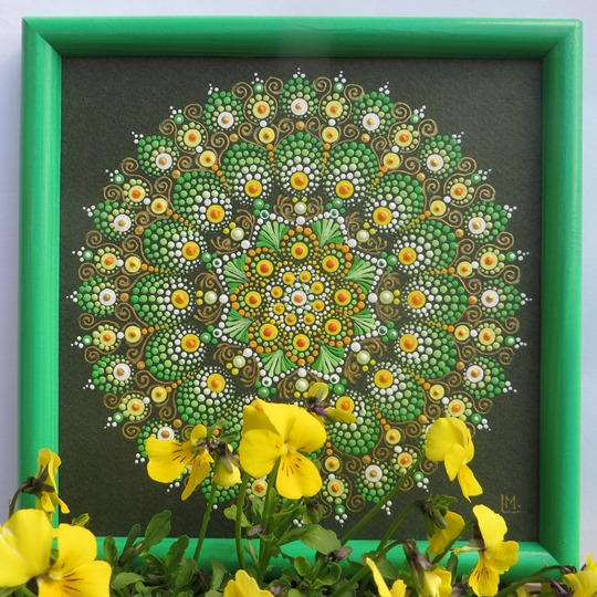 Mandala - "Zenderi" - tečkovaná mandala vnitřního klidu a regenerace