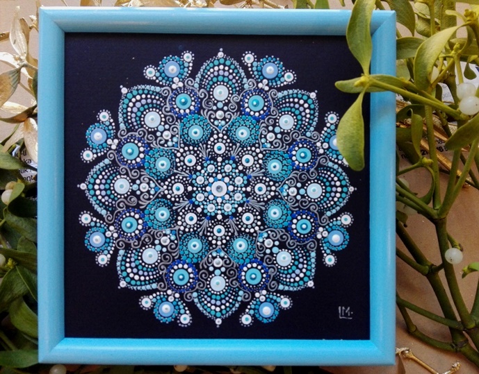 Mandala - "Molienni" - tečkovaná mandala klidu a vyrovnanosti