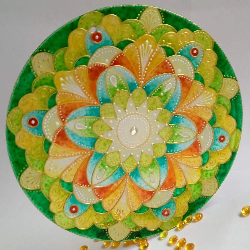 Mandala otevřenosti a optimismu - "S vůní divoké Máty" - SunCatcher
