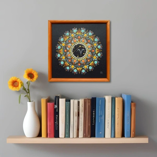 Mandala "Skopec" - tečkovaná mandala znamení Zvěrokruhu