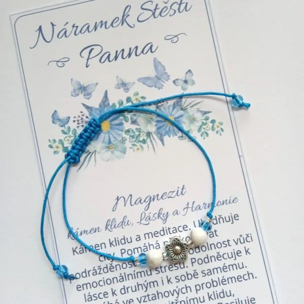 Shamballa minimalistický náramek s Magnezitem pro Pannu