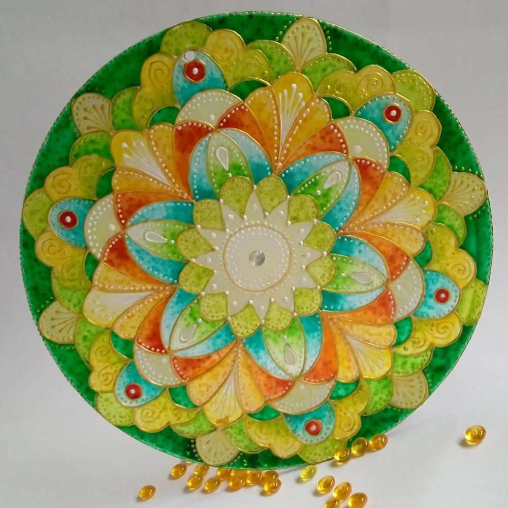 Mandala otevřenosti a optimismu - "S vůní divoké Máty" - SunCatcher