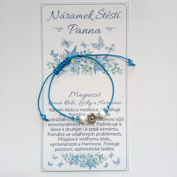 Shamballa minimalistický náramek s Magnezitem pro Pannu