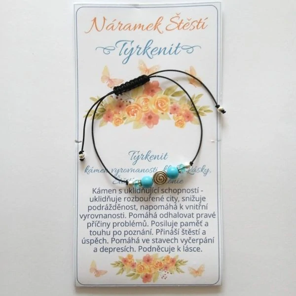 Shamballa náramek pro Štěstí s Tyrkenitem