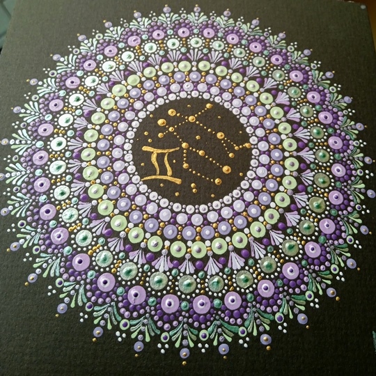Mandala zvěrokruhu - "Blíženci"
