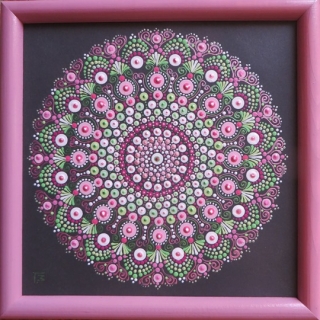 Mandala - "Kwelien" - tečkovaná mandala Lásky, Harmonie a regenerace