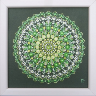 Mandala - "Lendernei" - tečkovaná mandala vnitřního klidu, regenerace a vitality