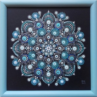 Mandala - "Molienni" - tečkovaná mandala klidu a vyrovnanosti