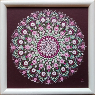 Mandala - "Kwelien" - tečkovaná mandala Lásky, Harmonie a regenerace