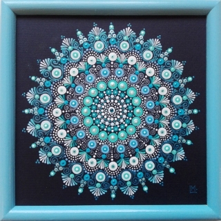Mandala - "Awenilien" - tečkovaná mandala klidu a vnitřní volnosti a Harmonie