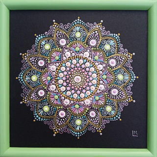 Mandala - "Maweria" - tečkovaná mandala klidu, Harmonie a Intuice