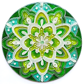"V Kapce Rosy" (malba na skle - 12 cm)