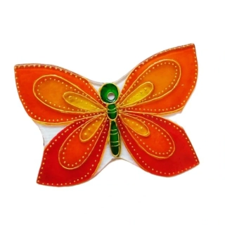 Motýlek k zavěšení do okna - malovaná vitráž (Suncatcher)