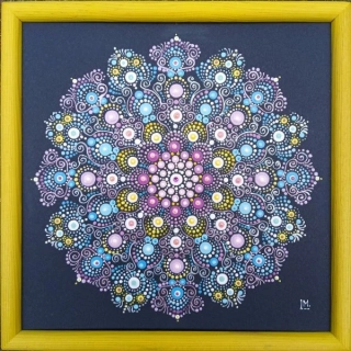 Mandala - "Ciendi" - tečkovaná mandala vnitřního klidu a Harmonie