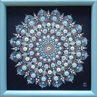 Mandala - "Awenilien" - tečkovaná mandala klidu a  vnitřní volnosti a Harmonie