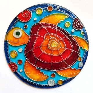 Želva - krásná dekorace do okna - Suncatcher