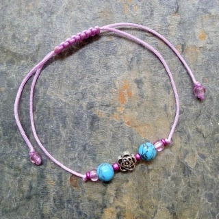 Shamballa minimalistický náramek s Tyrkenitem