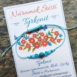 Shamballa náramek pro Štěstí s Tyrkenitem