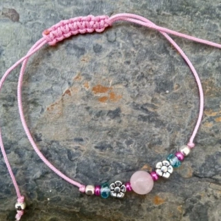 Shamballa náramek s Růženínem pro Štěstí, Lásku a Harmonii