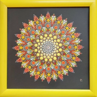"Soliweldie"- tečkovaná mandala Radosti, optimismu, spontaneity