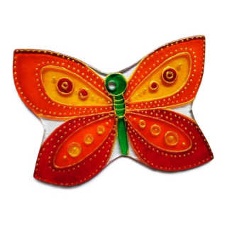 Motýlek k zavěšení do okna - malovaná vitráž (Suncatcher)